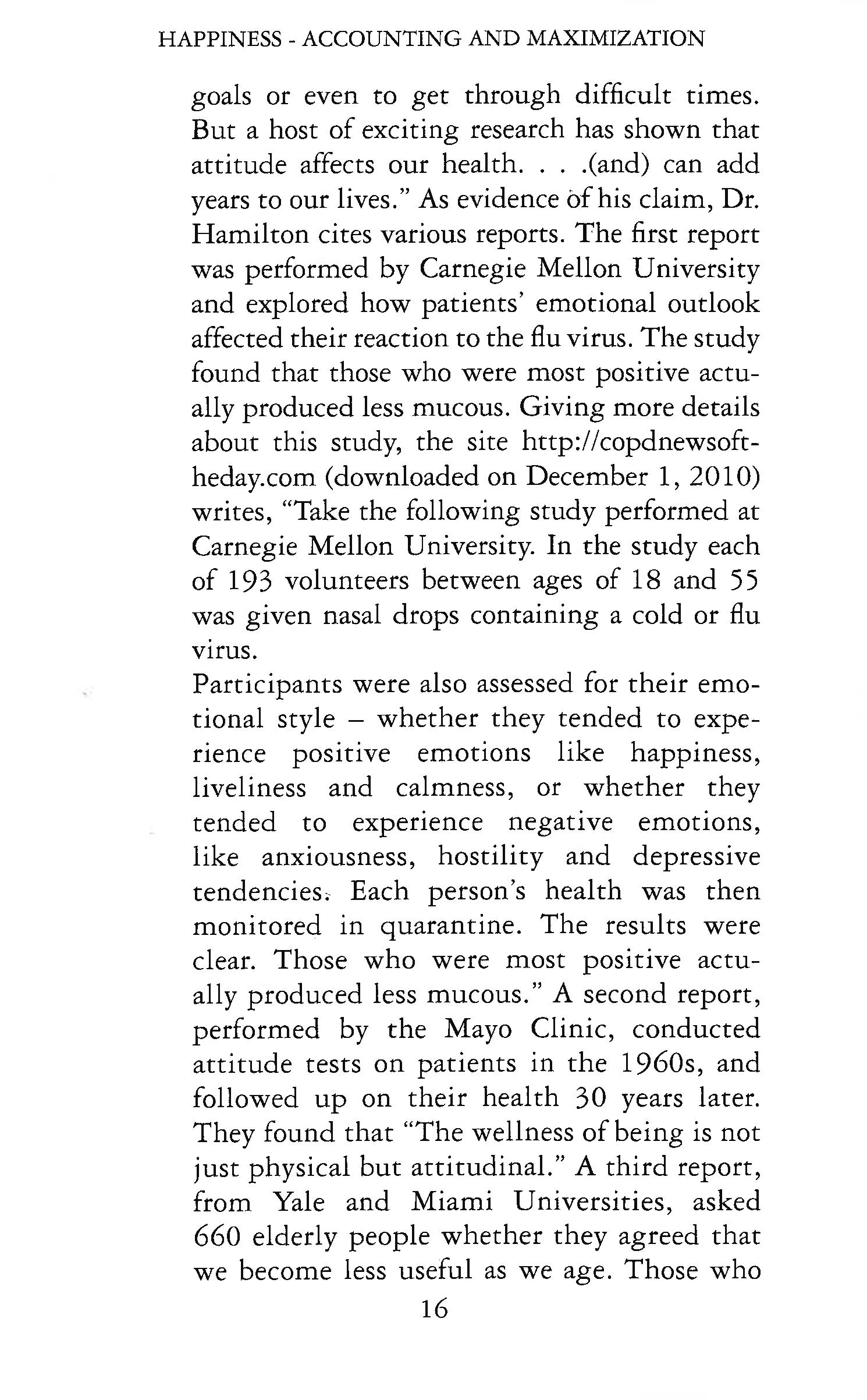 HAPPINESS - ACCOUNTING AND MAXIMIZATION