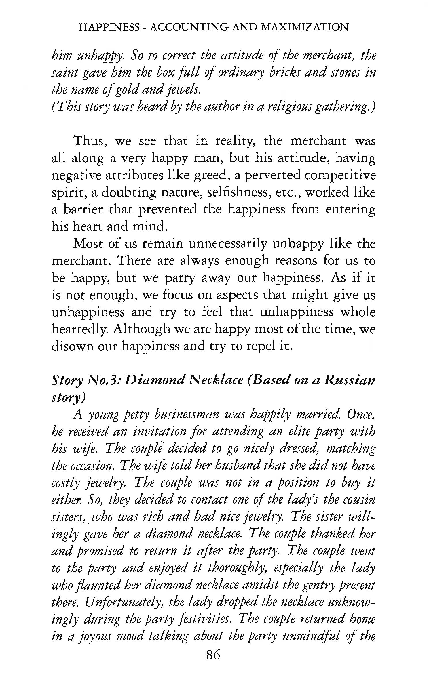 HAPPINESS - ACCOUNTING AND MAXIMIZATION