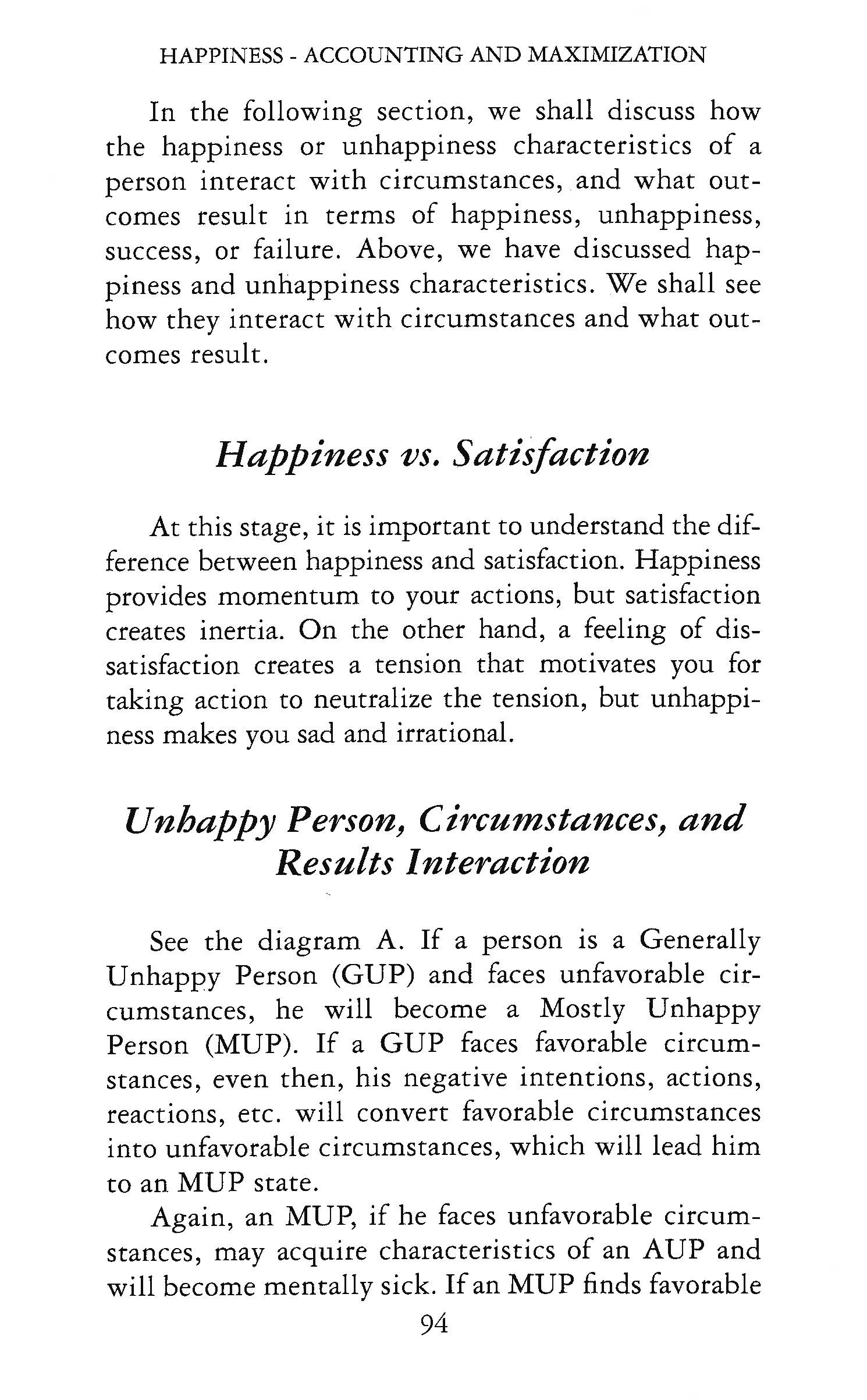 HAPPINESS - ACCOUNTING AND MAXIMIZATION