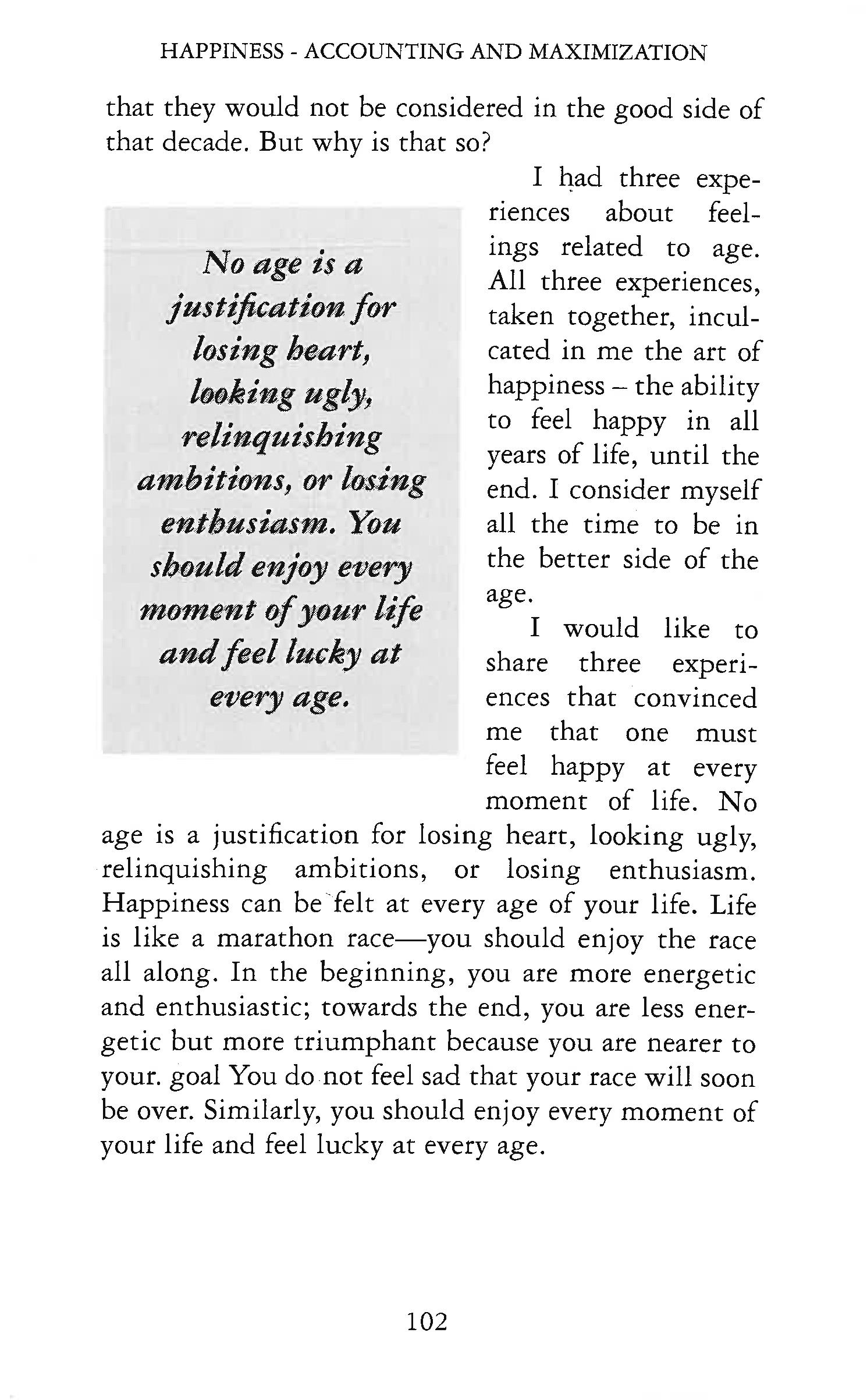 HAPPINESS - ACCOUNTING AND MAXIMIZATION