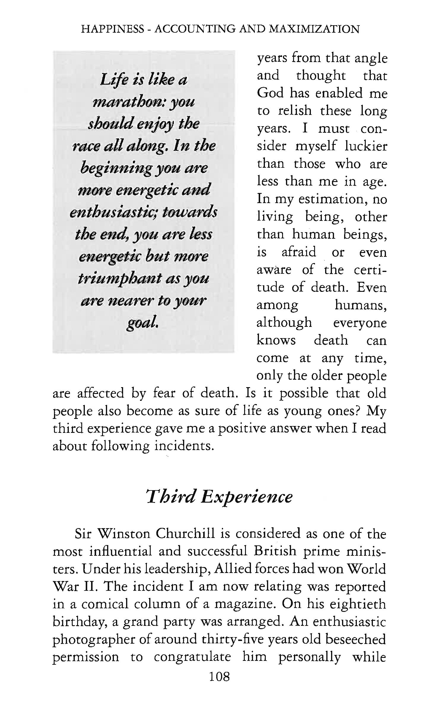 HAPPINESS - ACCOUNTING AND MAXIMIZATION