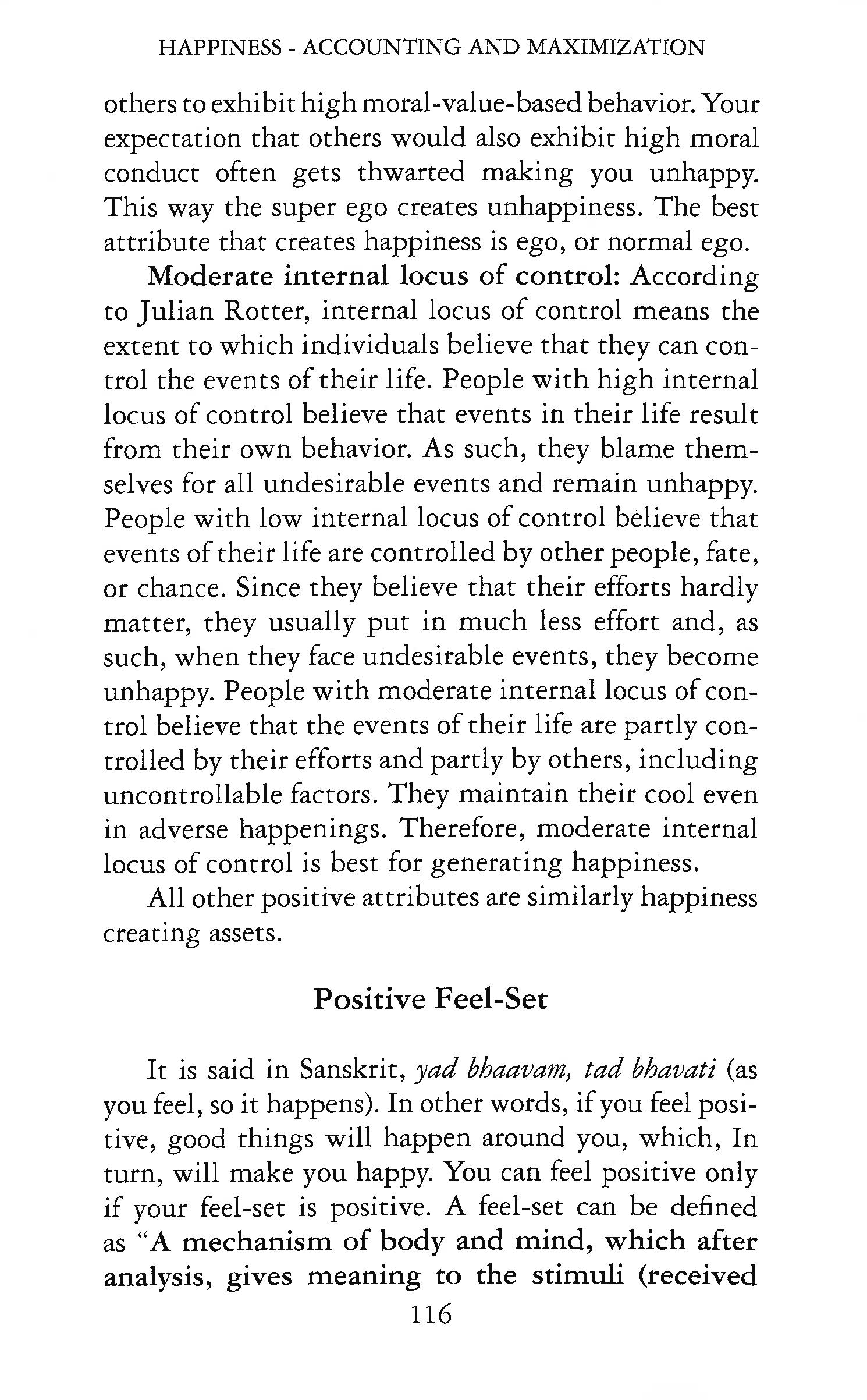 HAPPINESS - ACCOUNTING AND MAXIMIZATION