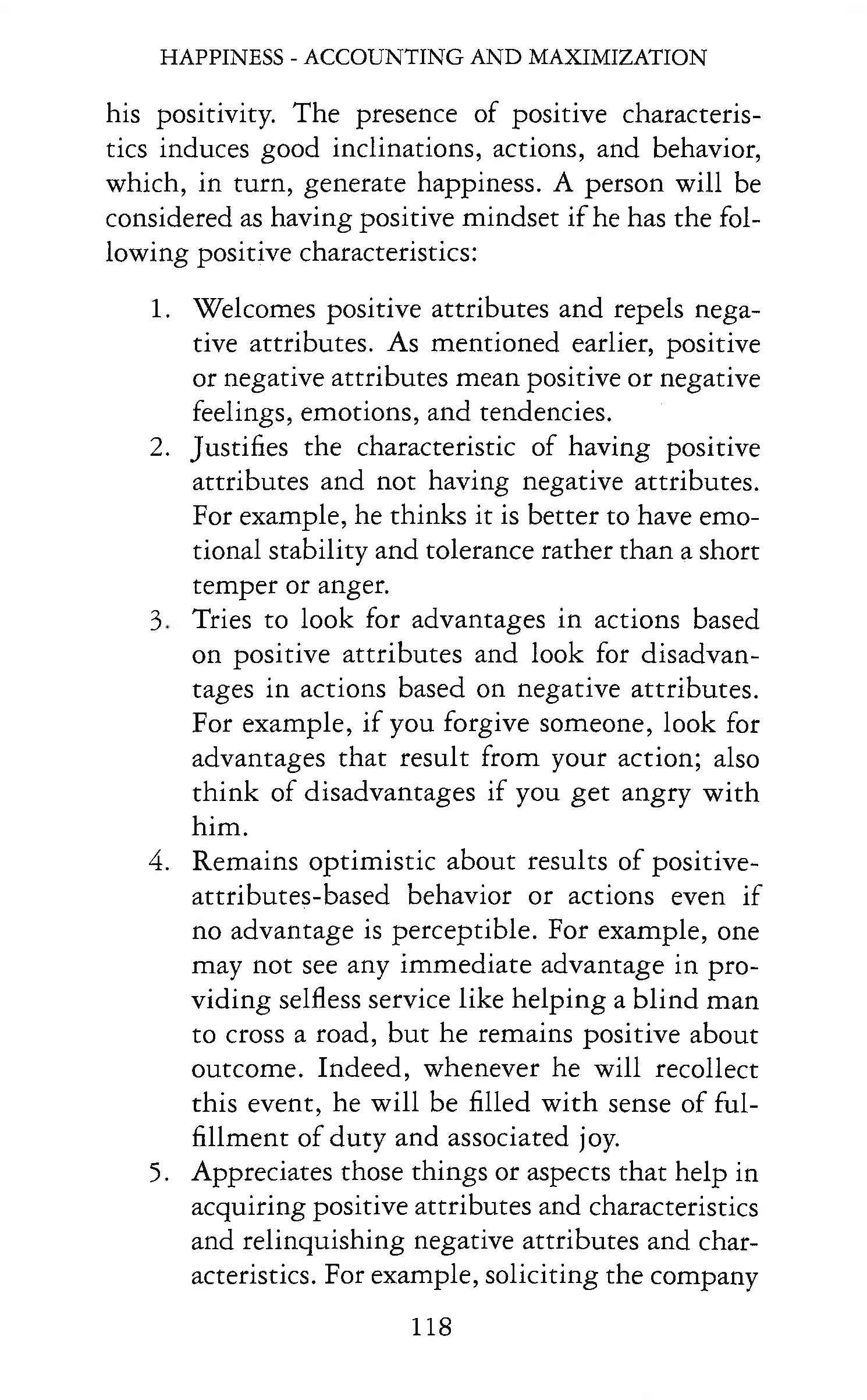 HAPPINESS - ACCOUNTING AND MAXIMIZATION