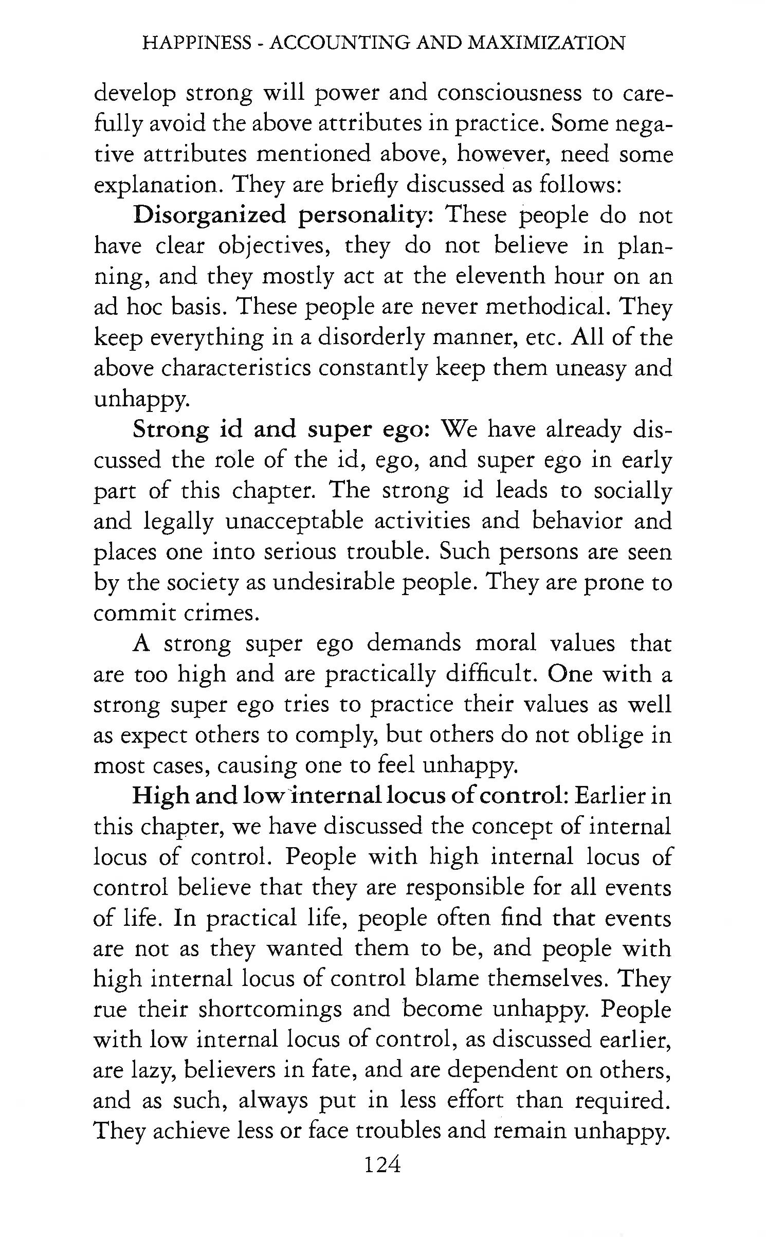 HAPPINESS - ACCOUNTING AND MAXIMIZATION