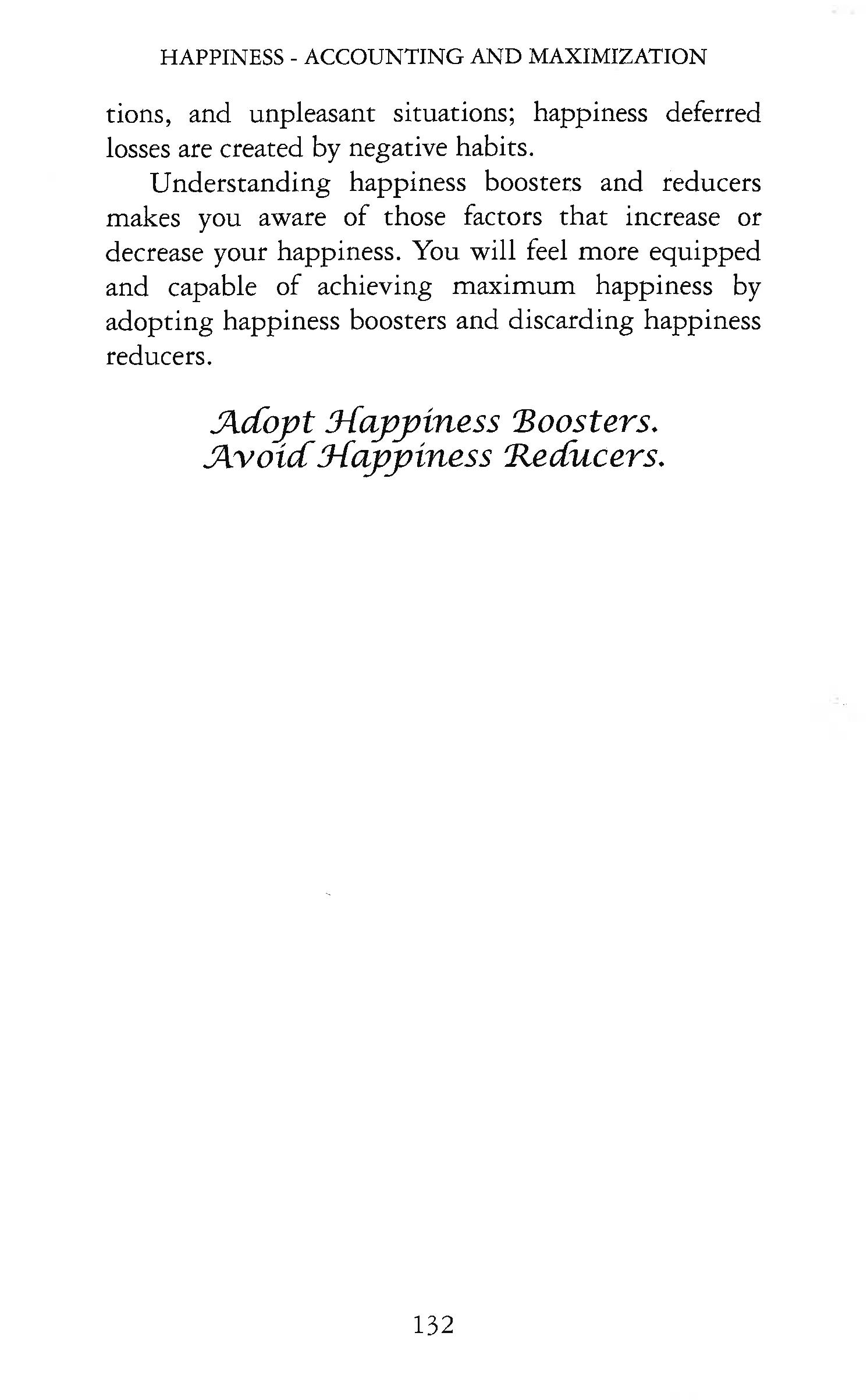 HAPPINESS - ACCOUNTING AND MAXIMIZATION