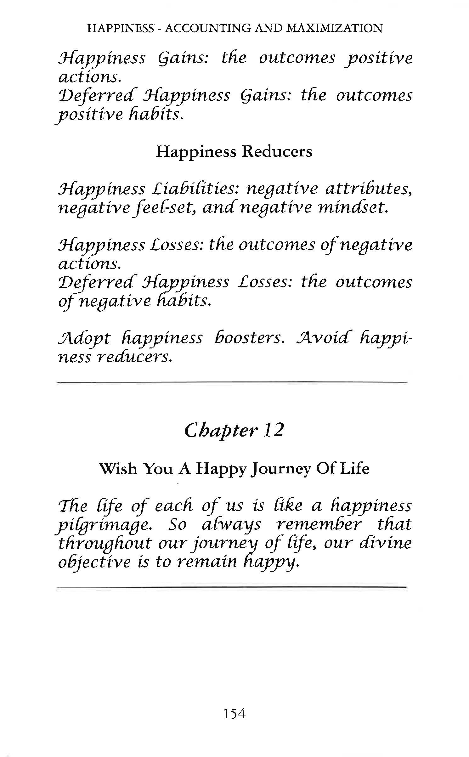 HAPPINESS - ACCOUNTING AND MAXIMIZATION