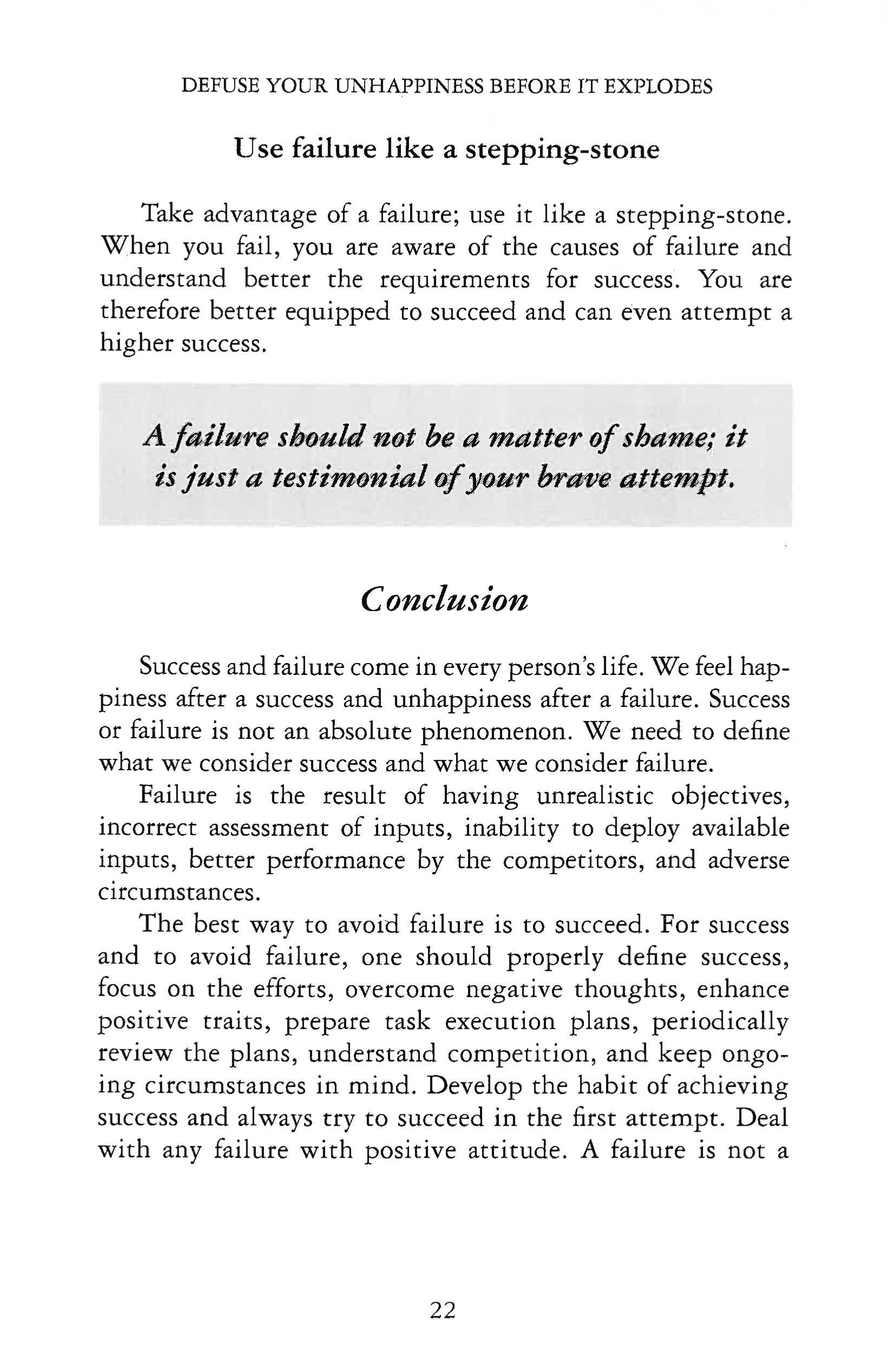 DEFUSE YOUR UNHAPPINESS BEFORE IT EXPLODES